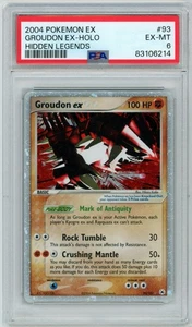 2004 Pokemon Groudon EX Holo #93/101 Hidden Legends Ultra Rare PSA 6 - Picture 1 of 2