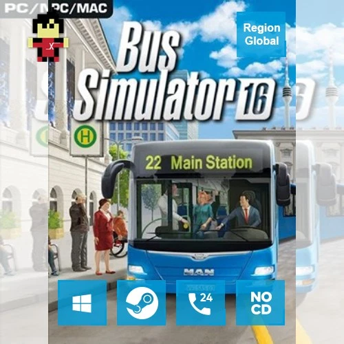 Bus Simulator 16 for PC Steam Key Game Region Free - Image 1 of 1