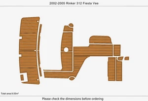 2002-2005 Rinker 312 Fiesta cockpit swim platform 1/4" 6mm EVA Foam Floor - Picture 1 of 19