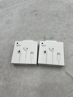 Apple EarPods USB-C Headphones New In Box Pack Of 2 - Image 1 of 2
