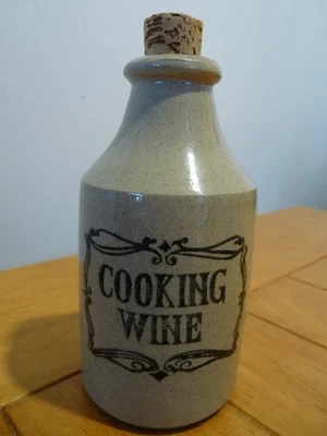 Vintage Moira Pottery England, cooking wine jar with cork. Stoneware - Image 1 of 4
