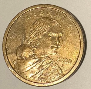 2000 P Sacagawea Dollar mit Fett in Münze gestempelt. Schöne Münze - Bild 1 von 3