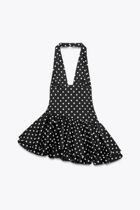 VESTIDO MONO ZARA LUNARES CON VOLANTES - Imagen 1 de 4