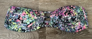 Top de natación Victoria’s Secret bandeau sin tirantes estampado abstracto pequeño - Imagen 1 de 7