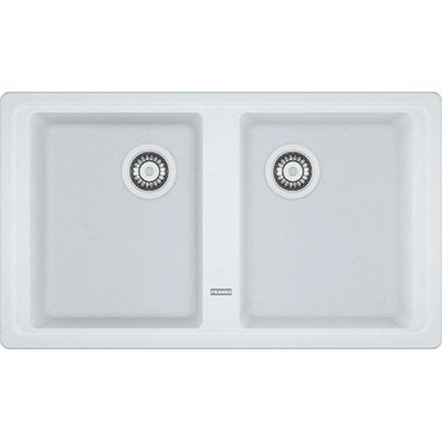 Franke BFG 620, 2x 860x500mm, 2 x Siebkorb als Drehknopfventil, mit rundem Ueber - Bild 1 von 2