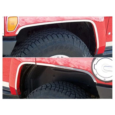 6pc. Luxury FX Chrome Fender Trim (SS) w/Adhesve for 2006-2009 Hummer H3 - Image 1 of 4