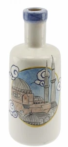 Botella de cerámica decorada Santa Sofía Estambul única decoración turca del hogar - Imagen 1 de 1