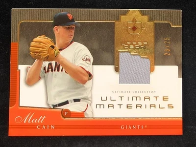 2005 Ultimate Collection Ultimate Game Materials /25 Matt Cain #UG-MA Jersey - Image 1 of 2