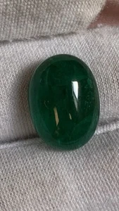 14.30cts Elegant 100% Natural Zambian Emerald Cabochon oval Shape 18×13×8mm Size - Picture 1 of 6