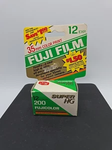 Fuji film 35mm 200 ISO 12 exp Super HG Color Print film 1 Roll Expired - Picture 1 of 3