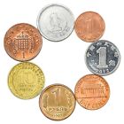 7 Different Coins From "Super Power" Countries In The 20Th Century. World War