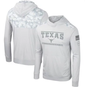Men's Colosseum Gray Texas Longhorns OHT Military Appreciation Long Sleeve S New - Picture 1 of 4