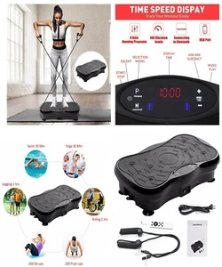 Digital Ultra Slim Vibration Plate Exercise Machine LCD Screen with Bluetooth - Picture 1 of 9