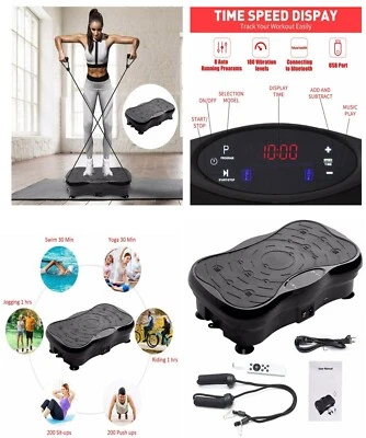 Digital Ultra Slim Vibration Plate Exercise Machine LCD Screen with Bluetooth - Image 1 of 4