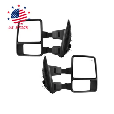 Par de espejos retrovisores de señal manuales de remolque Super Duty para Ford F250 F350 F450 F550 08-16 Foto 1 de 4