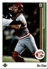 1989 Upper Deck Bo Diaz Cincinnati Reds #169
