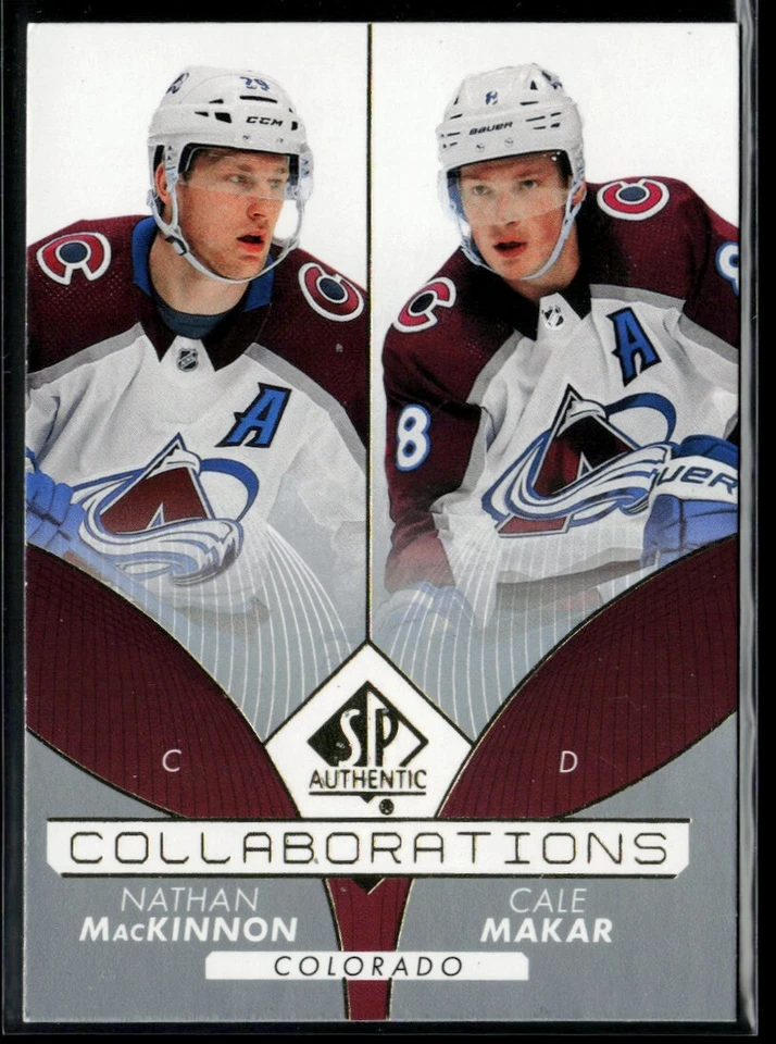 2022-23 SP Authentic Collaborations #C-10 Nathan MacKinnon / Cale Makar - Image 1 of 2