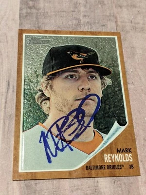 Mark Reynolds Signed 2011 Topps Heritage Chrome Card #C8 COA Baltimore Orioles - Image 1 of 3