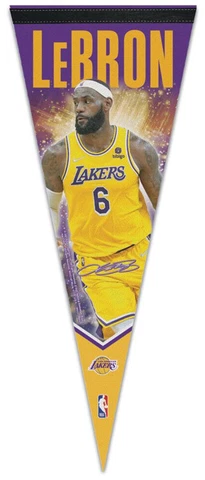 LEBRON JAMES Los Angeles LAKERS #6 Premium Felt Collectors PENNANT Cover
