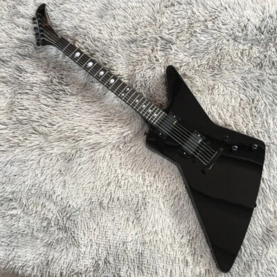 Explorer James Hetfield Electric Guitar Black Middle Finger Inlays HH Pickups - Image 1 of 4