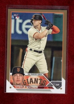 STEELE WALKER 2023 TOPPS GOLD PARALLEL 0296/2023 ROOKIE SAN FRANCISCO GIANTS - Image 1 of 2
