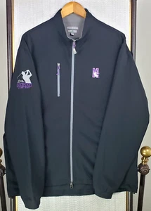 PETER MILLAR x NORTHWESTERN GOLF Size Large Mens Jacket Black Ian Poulter - Picture 1 of 18