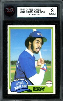 1981 TOPPS OPC O PEE CHEE #347 Harold Baines HOF Rookie KSA 8 NM-MT White Sox RC - Image 1 of 2