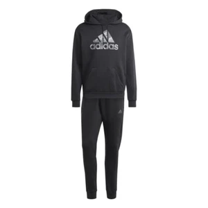 adidas Mens Fleece Tracksuit - Black / M 38/40 - Picture 1 of 4