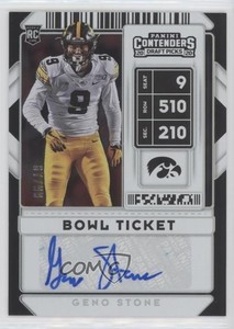 2020 Panini Contenders Draft Picks College Bowl Ticket /99 Geno Stone #299 Auto