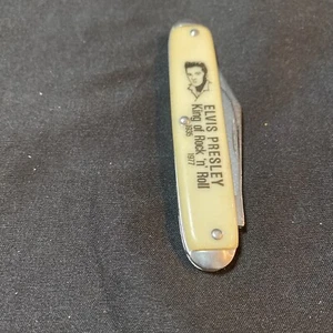 Elvis Presley King Of Rock 'N' Roll 1935-1977 Folding Pocket Knife - Picture 1 of 3