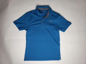 Under Armour Men's Heat Gear Polo Shirt Teal Small - Picture 1 of 8