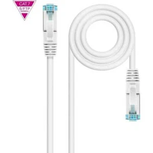 Câble réseau Ethernet RJ45 Cat.7 600MHZ LSZH SFTP PIMF AWG26, Blanc, 30cm - Photo 1/3