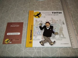 Figurines TINTIN résine collection – livre + passeport – 63 – Gibbons la brute - Imagen 1 de 1