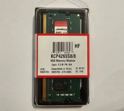 Kingston Branded Memory 8GB DDR4 2666MT/s SODIMM KCP426SS8/8 Notebook Memory - Image 1 of 2