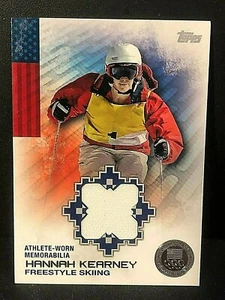 HANNAH KEARNEY 2014 Topps US Olympic RELIC Silver Serial #d /50 FREESTYLE SKIING - Picture 1 of 2
