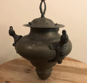 Antike japanische Bronze Räuchergefäß Räuchergefäß Figur Personen - Bild 1 von 9