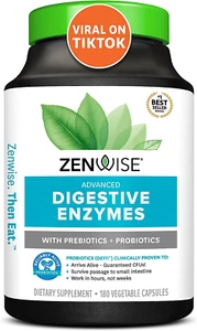 Zenwise Digestive Enzymes - Probiotic 180 Multi Enzyme with Probiotics and Prebi - Picture 1 of 12