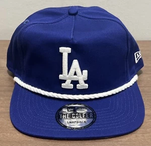 Cappello Berretto Los Angeles Dodgers New Era The Golfer Blu Snapback Corda Regolabile MLB - Foto 1 di 6