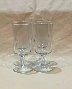 4 DUZ DETERGENT SOAP PROMO LIBBEY SAPPHIRE BLUE PEDESTAL STAR BASE GLASSES - Picture 1 of 6
