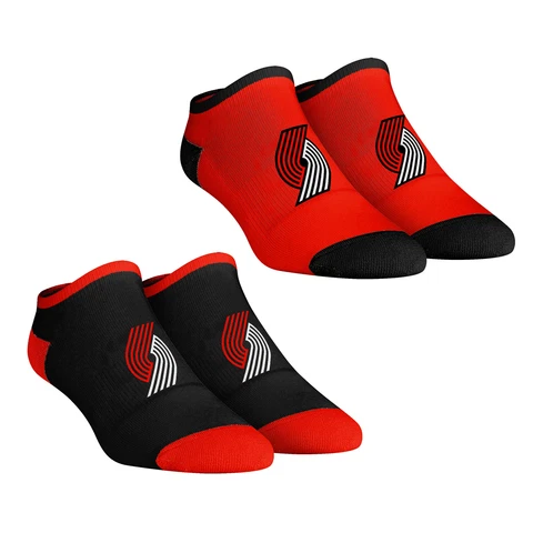 Women's Rock Em Socks Portland Trail Blazers Core Team 2-Pack Low Cut Ankle Sock Cover