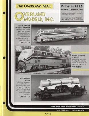 catalogo OVERLAND MODELS MAIL Bulletin 110 1995 USA  E  aa - Image 1 of 2