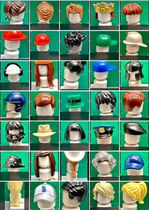 LEGO Minifigure Hair, Female, Male, Hats, Different Sets, 60 Types, 1 Piece - Picture 1 of 61
