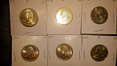 all six territorial quarters p mint--bu - Image 1 of 4