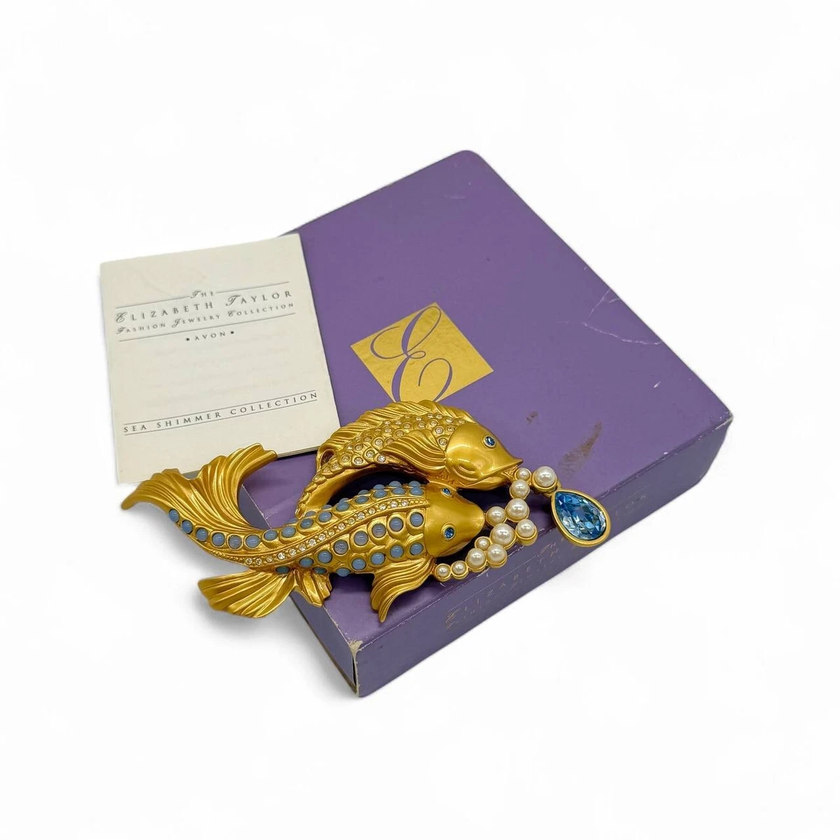 Elizabeth Taylor Avon Jewelry In Vintage Designer Costume Pins