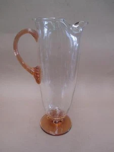 Water jug, glass, hand blown, large, 32cm, vintage - Picture 1 of 5