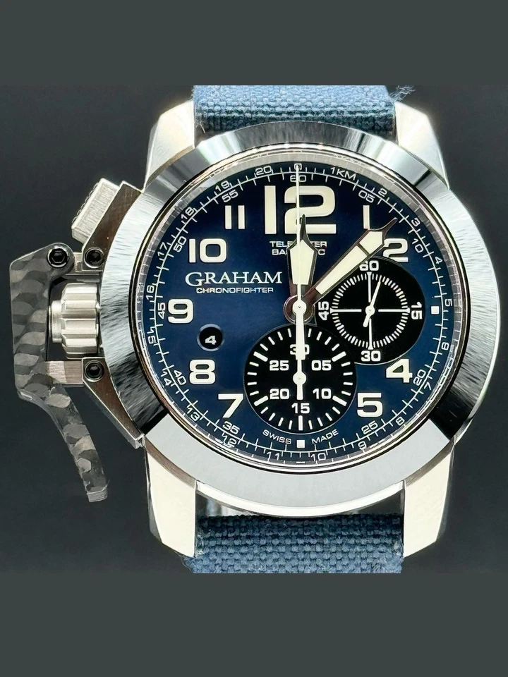 Reloj Hombre Graham 2CCAC.U01A Chronofighter en Azul, Acero 47mm Foto 1 de 1