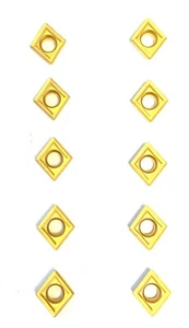 CCMT 3252 C5 TIN COATED CARBIDE INSERTS 10 PIECES - Picture 1 of 8