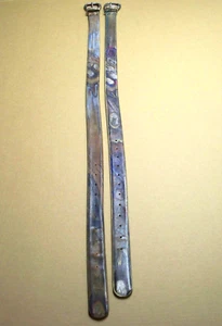 Handcrafted Wearable Art Hand Painted Leather Belt size S, M or L - 2 Belts - Picture 1 of 12