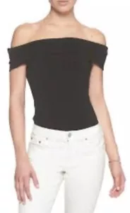 NWT BANANA REPUBLIC Women’s Size L Off Shoulder Stretch Top Black - Picture 1 of 6