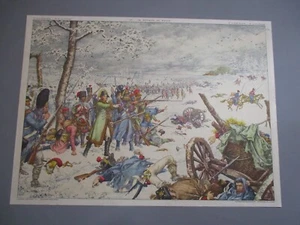 AT181 AFFICHE SCOLAIRE ECOLE ROSSIGNOL RETRAITE DE RUSSIE - LES TROIS GLORIEUSES - Imagen 1 de 4